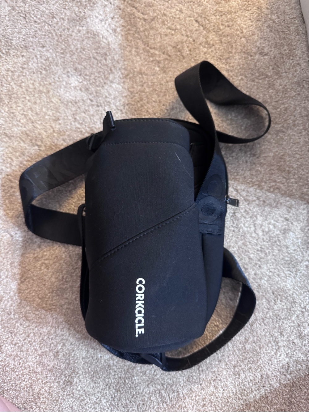 Corkcicle Black Insulated Bottle Carrier Sling